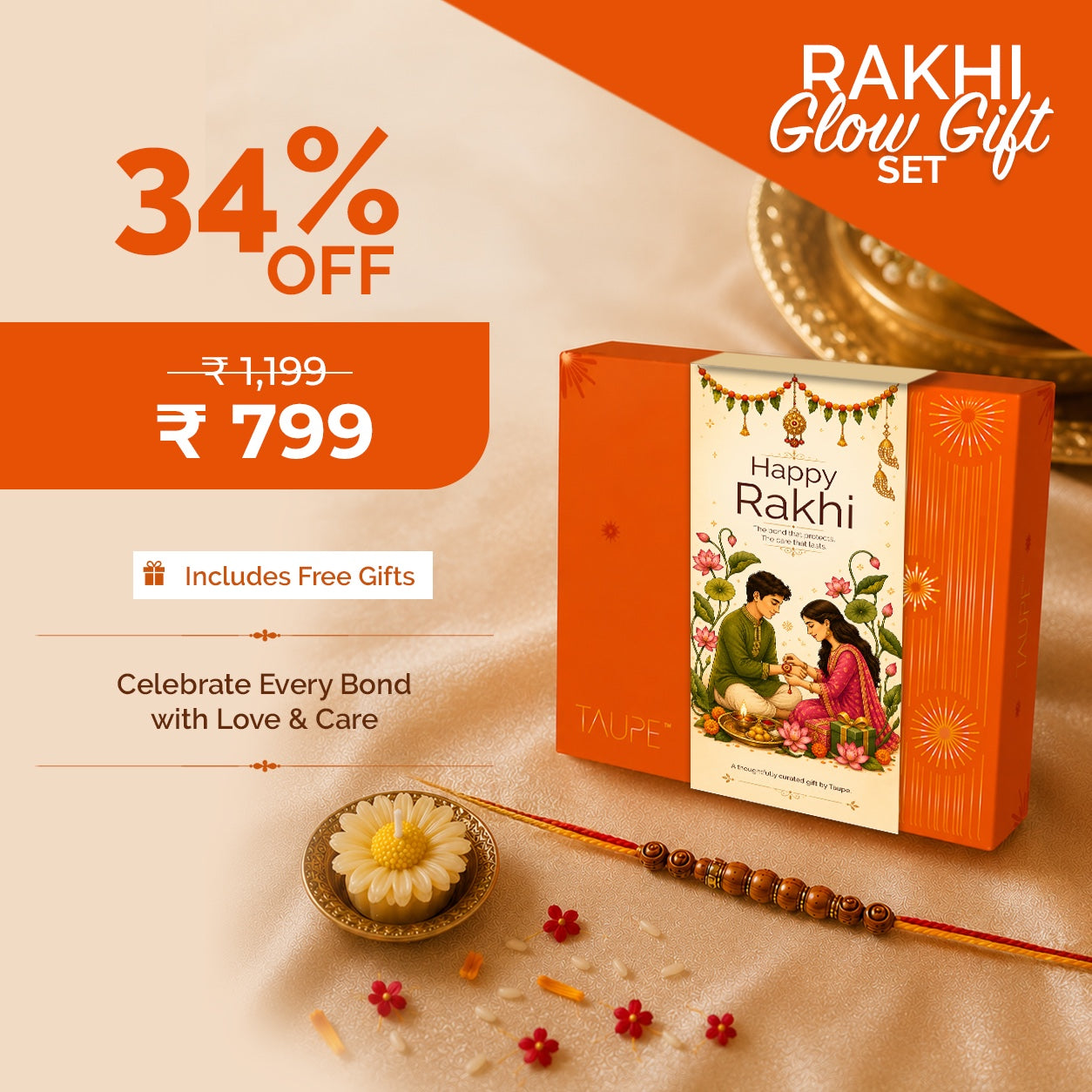 Rakhi Glow Gift Set