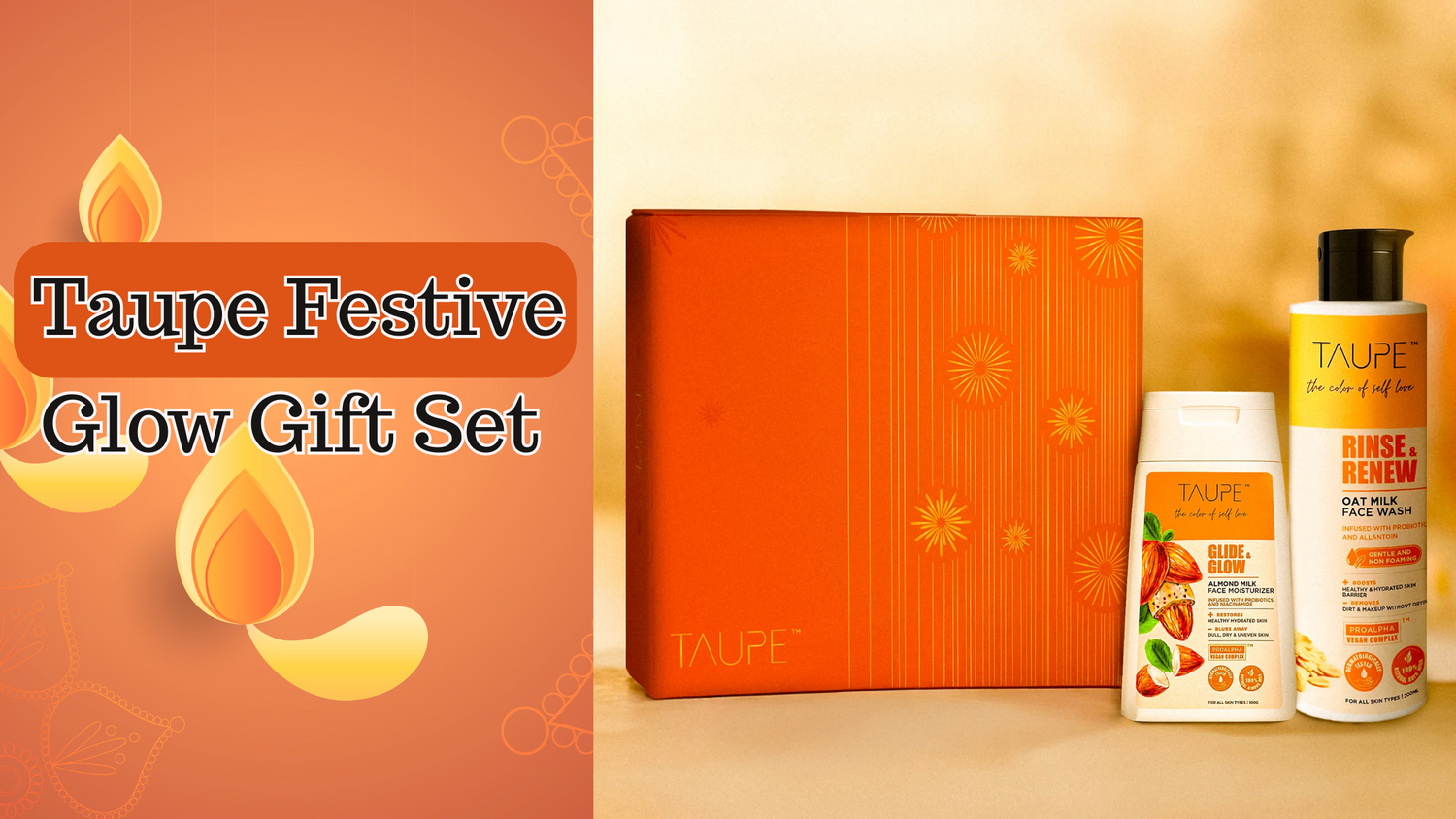 Taupe Festive Glow Gift Set the Perfect Festive Skincare Gift