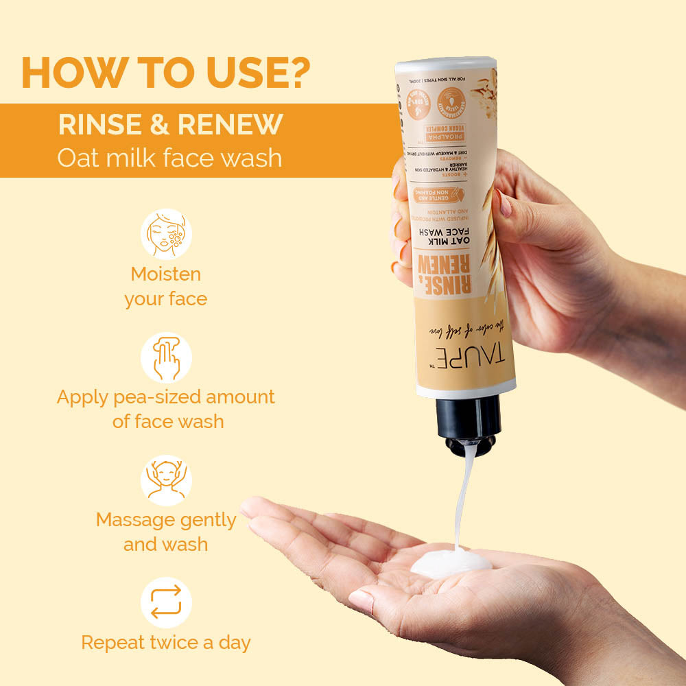 Oat Milk Face Wash - How To Use